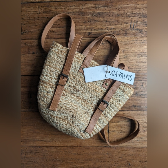 XIX Palms Beachly The Shore Break Jute Insulated Picnic Cooler Backpack NWT - Picture 6 of 11